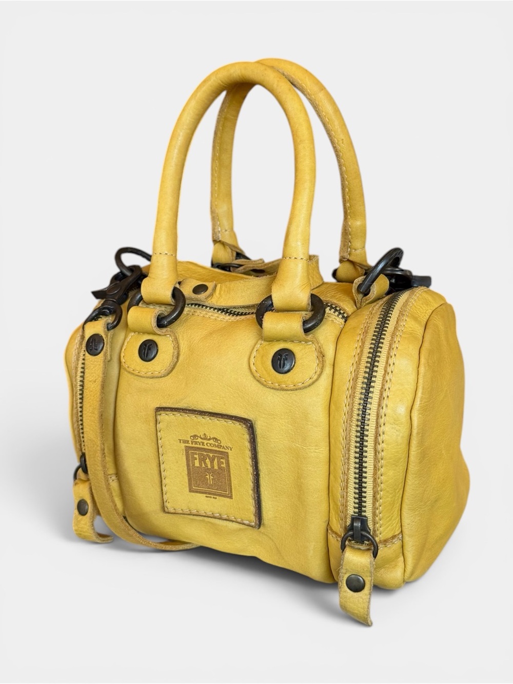 Frye Brooke Mini Speedy Satchel in Sunflower Yellow